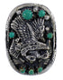 Southwest Sterling Silver Turquoise Eagle Ring Size 7 RX80491